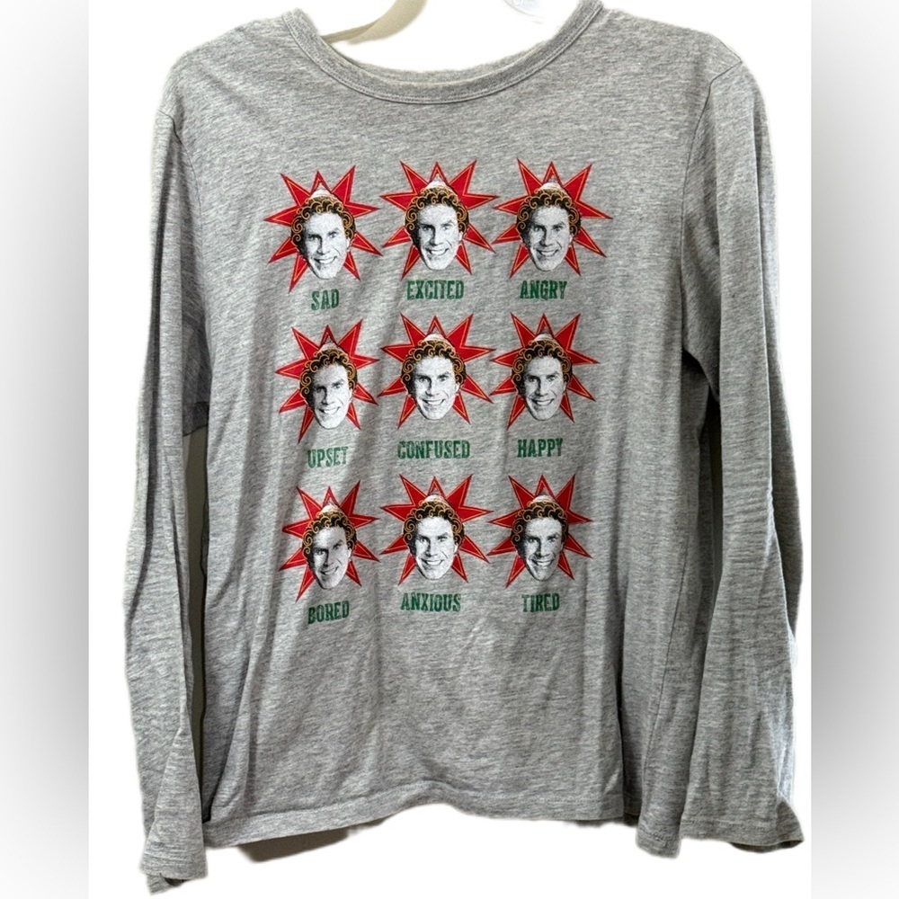 authentic, officially licensed Gap x Warner Bros. Elf movie shirt